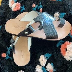 Rag and Bone croc sandal